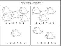 How many dinosaurs worksheet