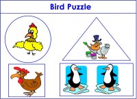 Bird Puzzle Shapes for bird week Theme
