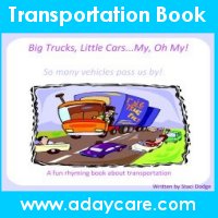 Big Trucks, Little Cars, Transportation Book