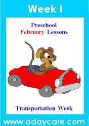 February Preschool Curriculum – Transportation Theme Lesson Plans