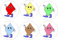 Fun shape game, print out the diamonds, hide them and find them.