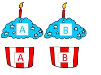 Cupcake letter match up game