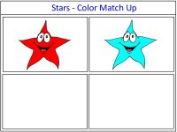 Star Color Match Up Game for preschoolers for 4th of July