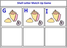 Preschool Shell Letter Game
