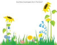 How Many Grasshoppers Are In The Grass? Preschool Math Activity