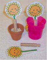 Preschool Flower Theme Activity, plant the sunflowers
