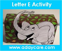 Preschool October Literacy Activity – Elephant letter activity