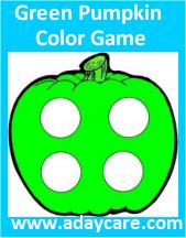 Preschool  Game – October Pompom Color Match Up Game