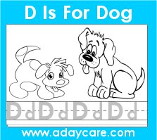 Preschool October Worksheet – Letter Dd Dogs