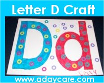 Preschool Craft  D is for dots letter D October craft