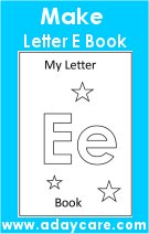 Preschool Literacy Activity for October – Make Letter E Book