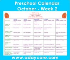October Calendar for Preschool – Pumpkin theme Lesson plans