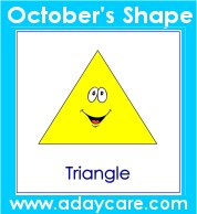 Preschool Lesson Plans Display for October Shape is a Triangle
