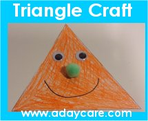 Preschool Triangle Craft – teach children Octobers Shape
