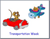 February Preschool Curriculum Transportation Theme Poster