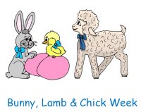 Bunny, Lamb & Chick Poster