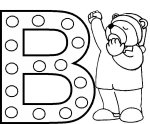 B Is For Bear Coloring Page