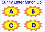 Sunny alphabet Letter Match Up Game