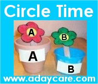 Circle Time Flower Letter Match Up