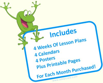 Our preschool curriculum includes 4 weeks of lesson plans, 4 calendars, 4 posters and printable pages for entire month of October