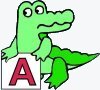 Letter A Alligator