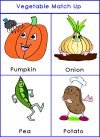 Preschool October Theme Vegetable Card Game