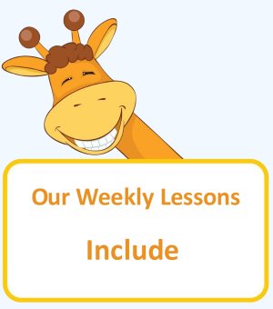 Our weekly lessons include printable pages