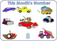 Preschool February Number Display  – Number eight 8 Poster
