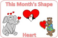 Preschool February Shape Display – Heart Shape Poster